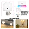 Rechargeable Battery Operated Light Bulb with Remote Control 2 Packs,