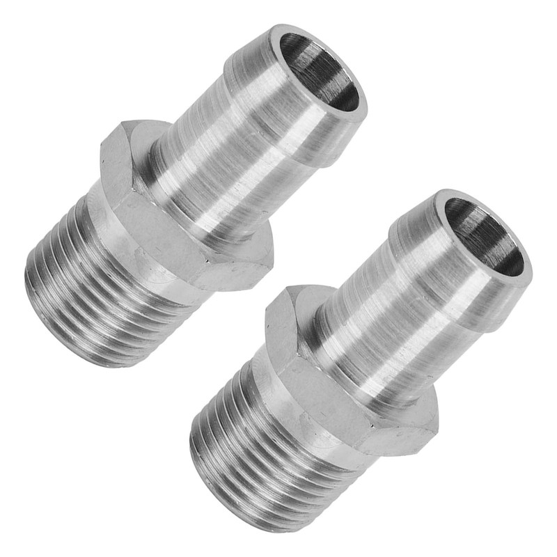 2 Pcs 1/2in NPT Male Thread to 5/8in Barb Connector