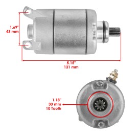 Caltric Starter for Honda Atv TRX450ER  2006 2007 2008 2009-2014 New 31200-Hp1-601