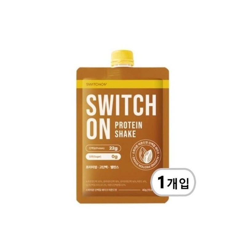 스위치온 프로틴 쉐이크 아몬드맛 40g 1개입
