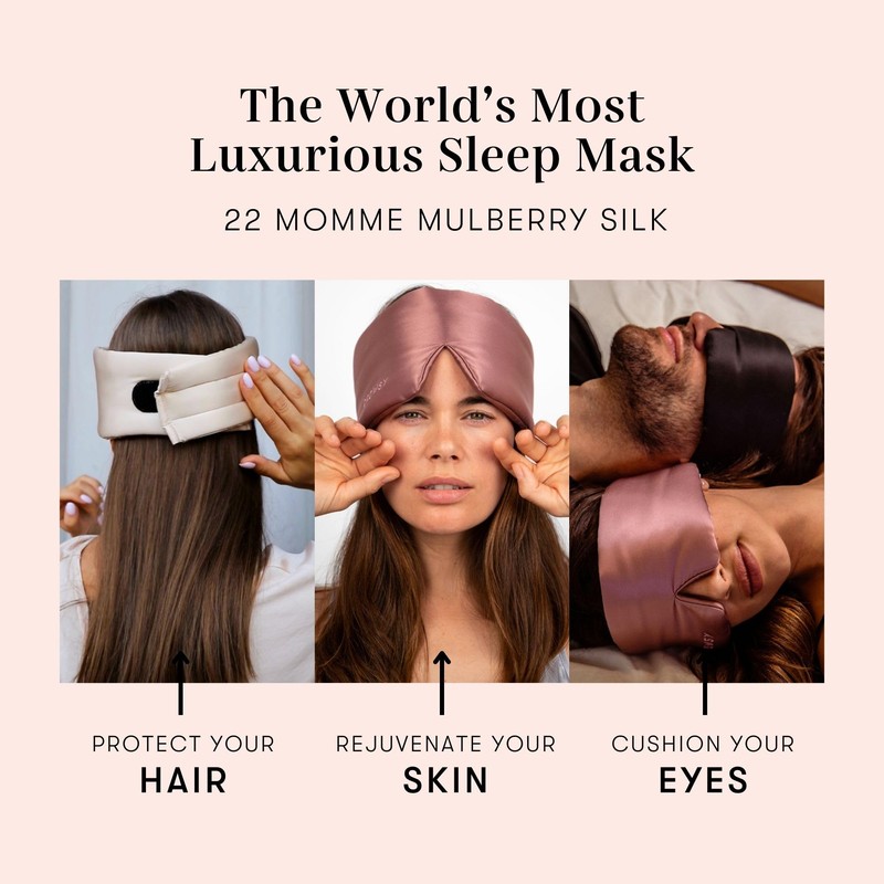 DROWSY Silk Sleep Mask - A padded silk cocoon that