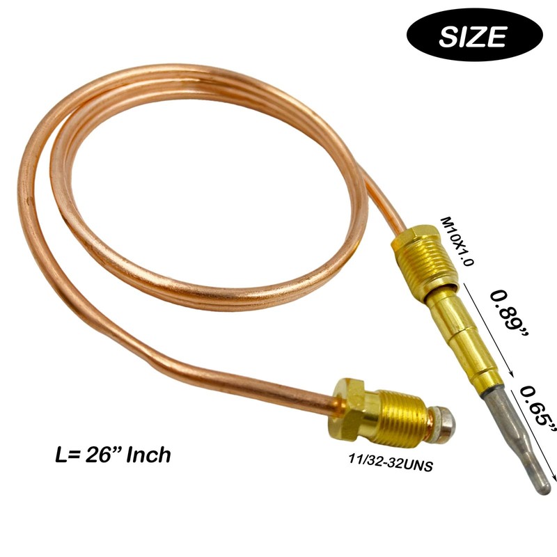 MENSI Copper Tube Thermocouple Replace 74L57 Sensor 26" Fits for