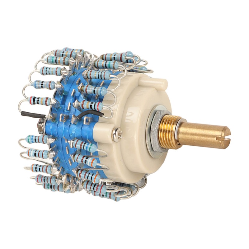 Two Channels Volume Potentiometer 2×24 Gear 20K High Accuracy Volume