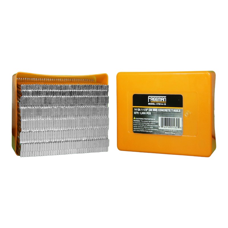 Freeman Concrete T-Nails | 14 Gauge | 1-1/2" | Glue