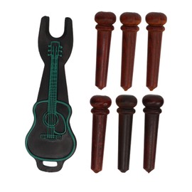 6Pcs Guitar Pin Maple Delicate Professional Acoustic Guitar Bridge Pin Replacement with Remover