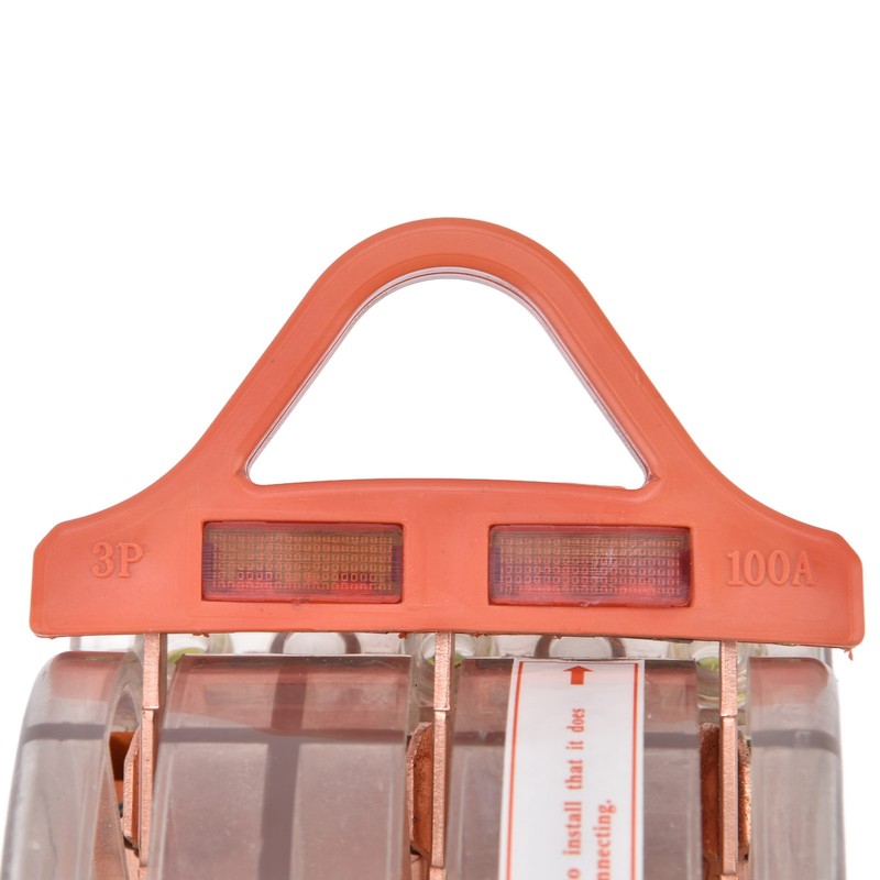 Disconnect Knife Switch Full Copper Transparent Shell 3 Pole Double