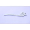 Runxuan Traditional Ceramic Hair Clip, Handmade, White Color, Hair Accessories,
