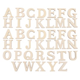 Tofficu 100Pcs Wooden Letters 30mm for Crafts Unfinished Capital Wooden Alphabet Letters Small Wood Letters for DIY Painting Arts Home Decorations Kids Spelling Learning