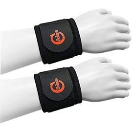Solace Care 1 Pair Neoprene Wrist Band Support | For Sprain Tennis Gym Sports Weight Lifting Gymnastics Bowling Basketball Repetitive Strain Injury Pain