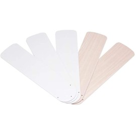 Ciata 52-Inch White/Bleached Oak Ceiling Fan Replacement Fan Blades-5 Pack