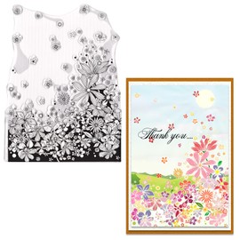 Estivaux Flowers Background Clear Stamps for Card Making and Journaling, Floral Grass Rubber Stamps Flower Leaves Stamps for Scrapbooking DIY Cards Album Crafts