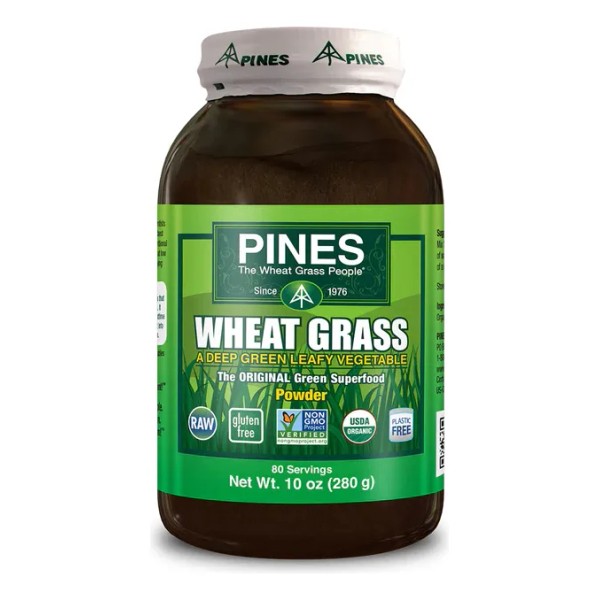 Pines Wheat Grass Powder Organic Suplement 280g Sabor Natural