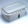 Jakar : Rectangular brush tub with integrated palette in lid.