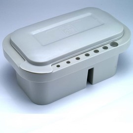 Jakar : Rectangular brush tub with integrated palette in lid. Ref 6552