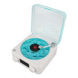 2024 Aqua Speaker, Record Player, Waves Record Player, Stylish Speaker with Night Light and Time Display, 3 in 1 Multifunction Small Stereo Speaker (White)