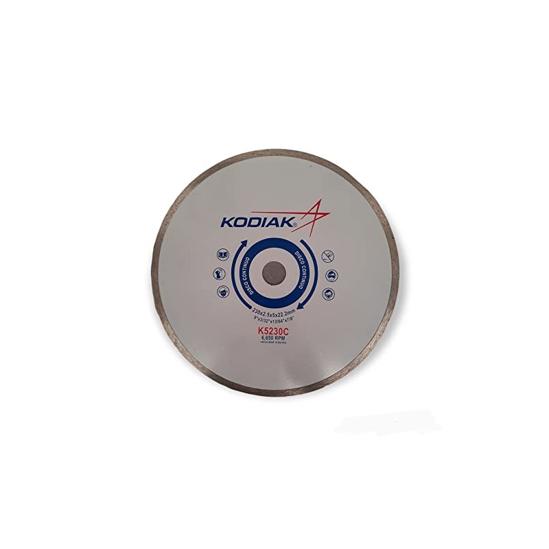 DISCO DIAMANTADO DE CORTE CONTINUO DE 9" 230mm