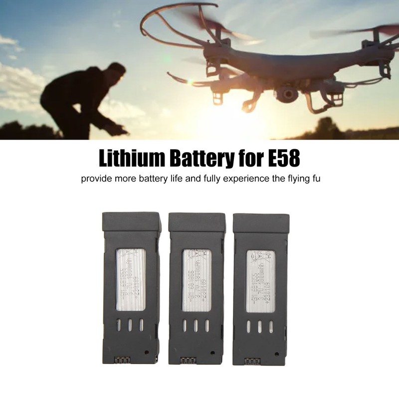 3pcs RC Plane Lithium Battery With 3 In 1 Charging