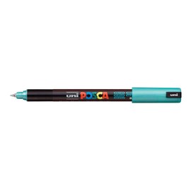 Posca Acrylic Paint Marker, PC-1MR Ultra Fine tip, Metallic Green (PX89888000)