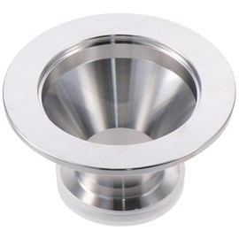 AllGIFT Reducing Pipe Silver Durable ISO-KF Flange Tapered Pipeline KF50 to KF25 Conical Reducer Pipe Fitting