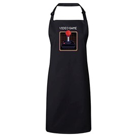 fabulous Premium Kitchen Apron Video Game Controller Synthwave Joystick Video Games Retro Gaming Classic Arcade, black