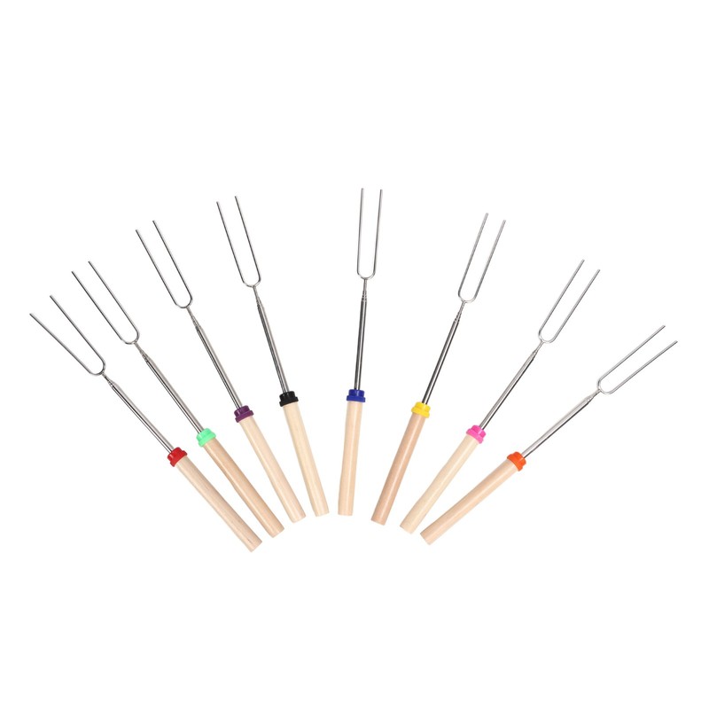8Pcs Telescoping Extendable Marshmallow Roasting Sticks Marshmallow Sticks Kit Extending
