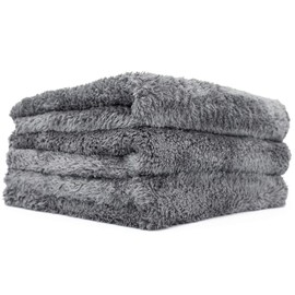 BW&HM Car Drying Towel Microfibre Cloth Car Detailing Cleaning Cloths Absorbent Large Super Absorbent Ultra Soft 40 x 60 cm 3 Pack Grey