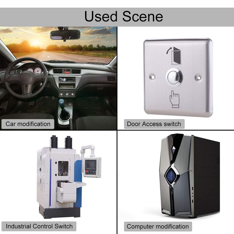 10Pcs Waterproof Push Button Momentary Stainless Steel Push Button On