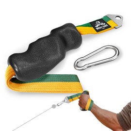 Ergonomic Pulley Handle for Arm Strength Training – TPE-Coated Non-Slip Grip Attachment for Cable Machines – Comfortable Wrist & Bicep Isolation Handle (Right Hand Handle)