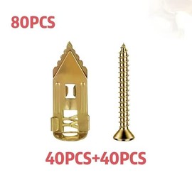 80PCS Self-Drilling Drywall Anchors and Screws Kit, 12x30mm, No Pre-Drilling Needed, Supports Up to 66 lbs, Ideal for Home and Office Organization:_80pcs