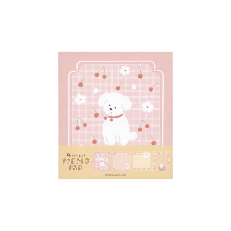 Furukawa Paperwork Memo Pad Sakura and White Dog LM388