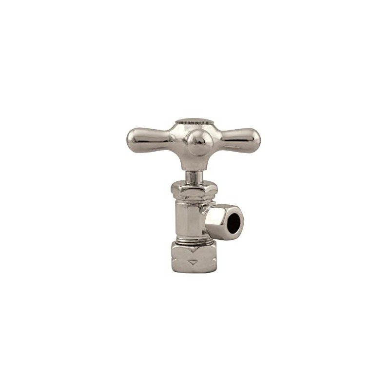 Westbrass Cross Handle Angle Stop Shut Off Valve, 1/2" Copper