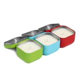 UNU TIME Soy Scented Candles Relax Soy Wax Candles, 3 x 2.8 oz (80 g), 15 Hours of Burning, 3 Scents, Set of 3, Arosa and White Musk, Vanilla