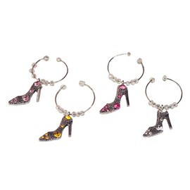 FavorOnline Dazzling Divas Collection Shoe Wine Charms from