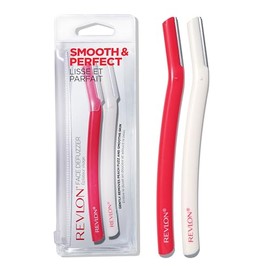 Revlon Desfuzzers faciales, depilación de alta precisión y hoja de dermaplaning, piel suave, hecho con acero inoxidable, relleno de calcetines para mu