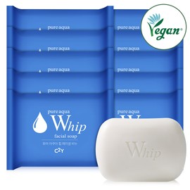 C2Y Aqua Whip Face Wash Soap Large Capacity 100g 10 Vegan Face Wash Cleansing Bars / 아쿠아 휩 세수 비누 대용량 100g 10개 비건 세안 클렌징바