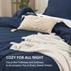 Litanika Navy Blue Oversized King Comforters Super King Size, 3