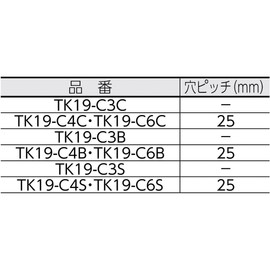 TRUSCO(トラスコ) ジョイント金具19型C ステンレス 寸法193X13.5 穴数6 TK19-C6S