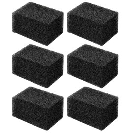 Editbar 6 Pieces Aquarium Filter Sponge - Biochemical Filter Sponges 10PPI (10 x 7 x 6 cm), Replacement Filter for Aquarium Filter - Efficient Water Cleaning & Dust Filtering (Black)