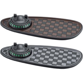 Almohadilla antideslizante de soporte multifuncional, soporte para teléfono de tablero 2 piezas para automóvil, para teléfono con alfombrilla antideslizante para tablero con placa númer