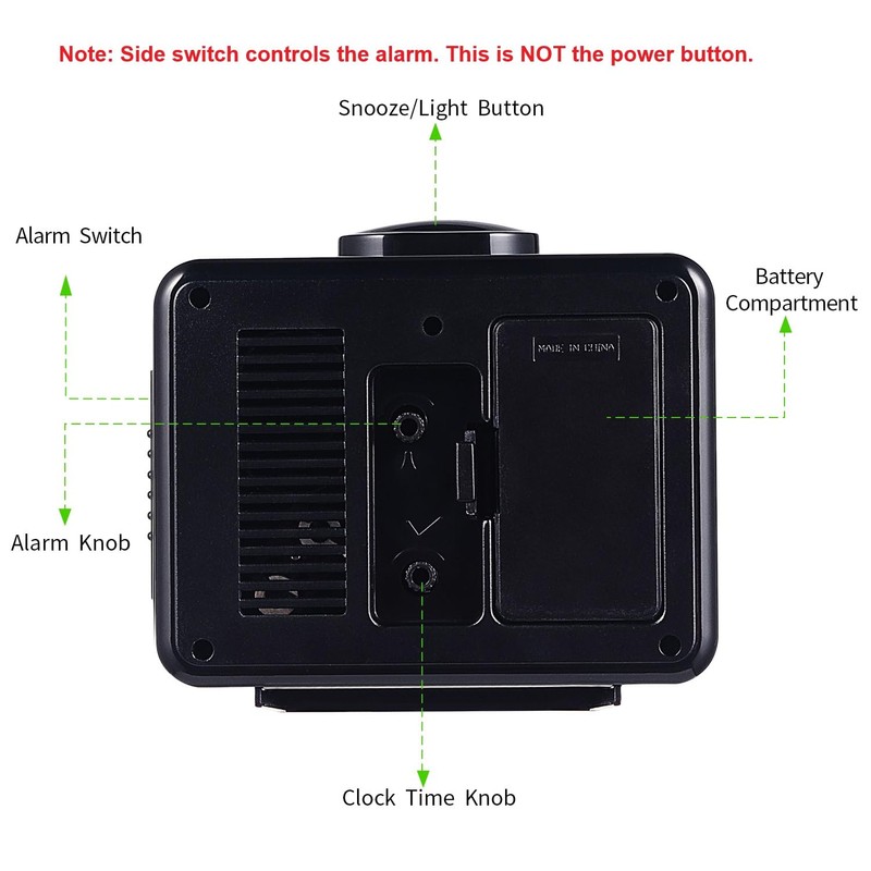 Tinload 4.2" Loud Bell Alarm Clock for Heavy Sleepers Adults,