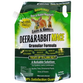 Nature's MACE Deer Repellent Granular, 6 Pounds, Repel Deer from Your Garden, Yard, Flowers, Protect Plants Fast, Deer Repellent for Plants, Create a Deer Free Barrier, Deer and Rabbit Repellent