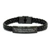 Funny Mail Carrier Gifts for Him - Interlaced Leather Bracelet