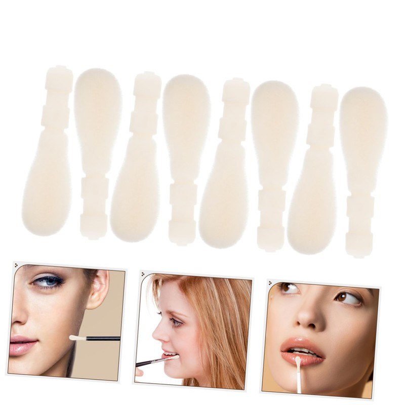 TOVINANNA 50pcs Flocking Lip Brush Replacement Heads for Makeup Soft