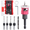 YUENTOEN 6Pcs Countersink Drill Bit Set with Low Friction Depth