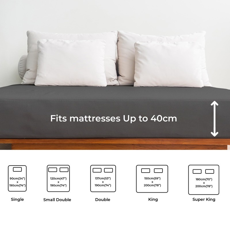 Small Double Fitted Bed Sheet - Luxury Deep Pocket Single