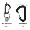 VOBOR Plastic Carabiner Set 20 Pieces Climbing Climbing Key Lock