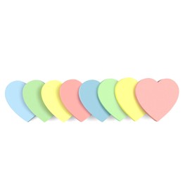 Heart Shape Sticky Notes 4 Color Pastel Colorful Sticky Pad 75 Sheets/Pad Self-Sticky Note Pads