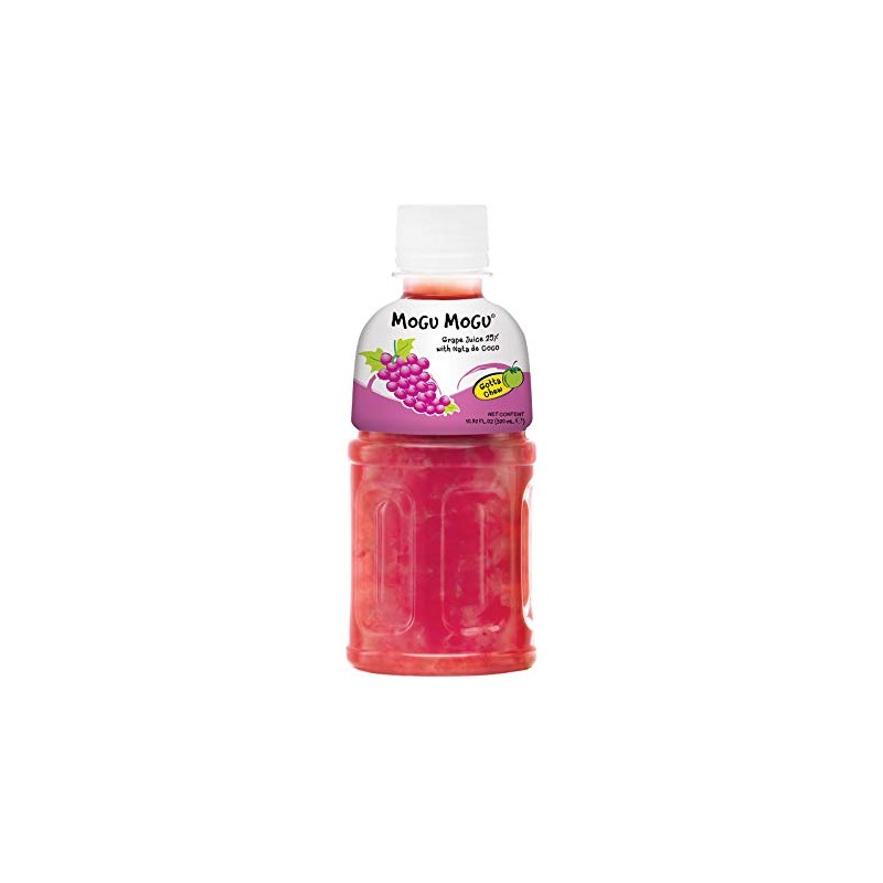 Mogu Mogu Fruit Juice with Nata De Coco, 10.82 oz