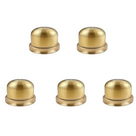 ECUDIS Pack of 5 Solid Metal Lamp Finials Caps Knob for Lamp Shade Holder Harp, 1/2 Inch Tall (Gold)