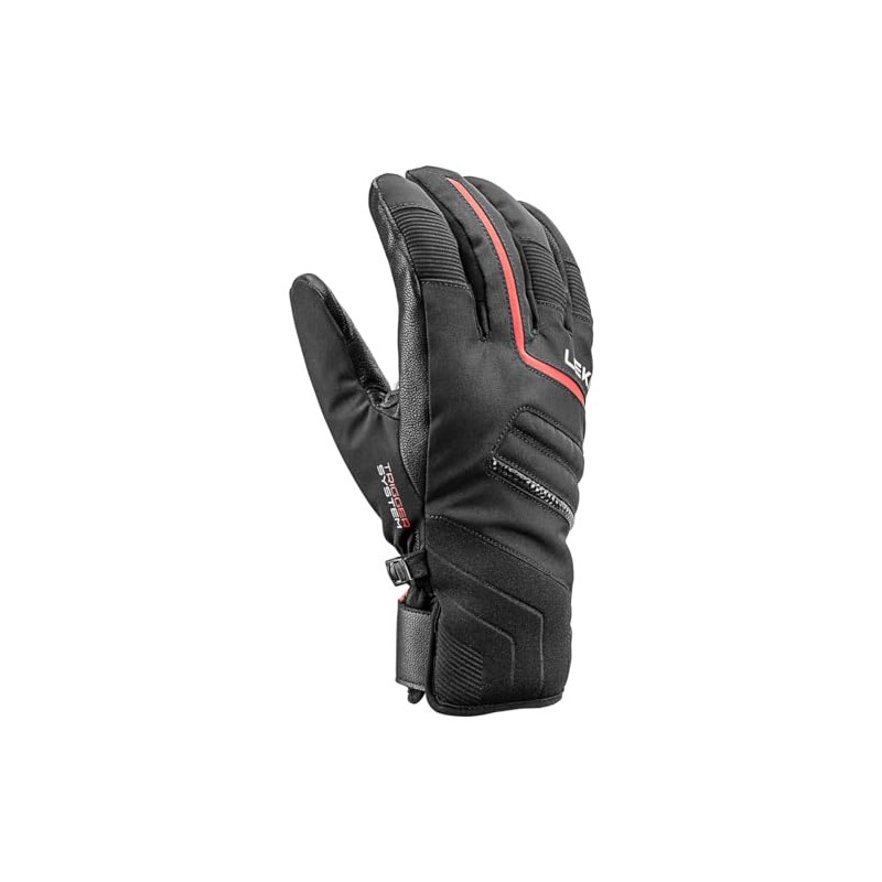 LEKI Falcon 3D Gloves, Black-Red, EU 9